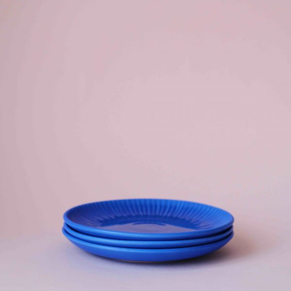 Набор из 4 синих тарелок “Seafruit”
