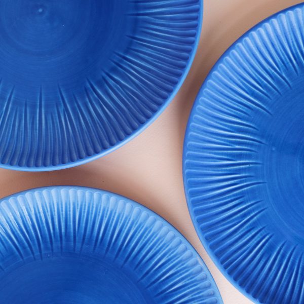 Набор из 4 синих тарелок “Seafruit”