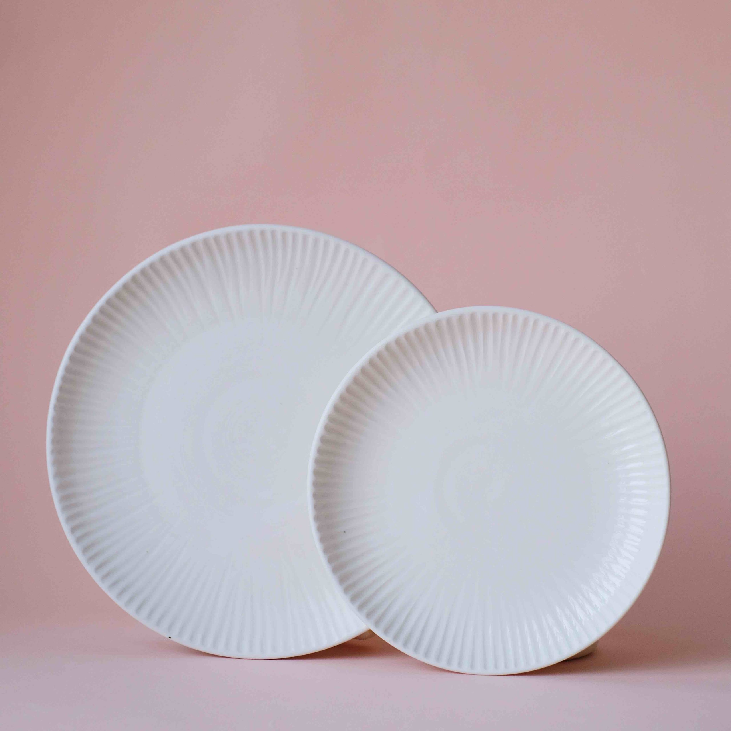 Набор из 4 белых тарелок “Seafruit”