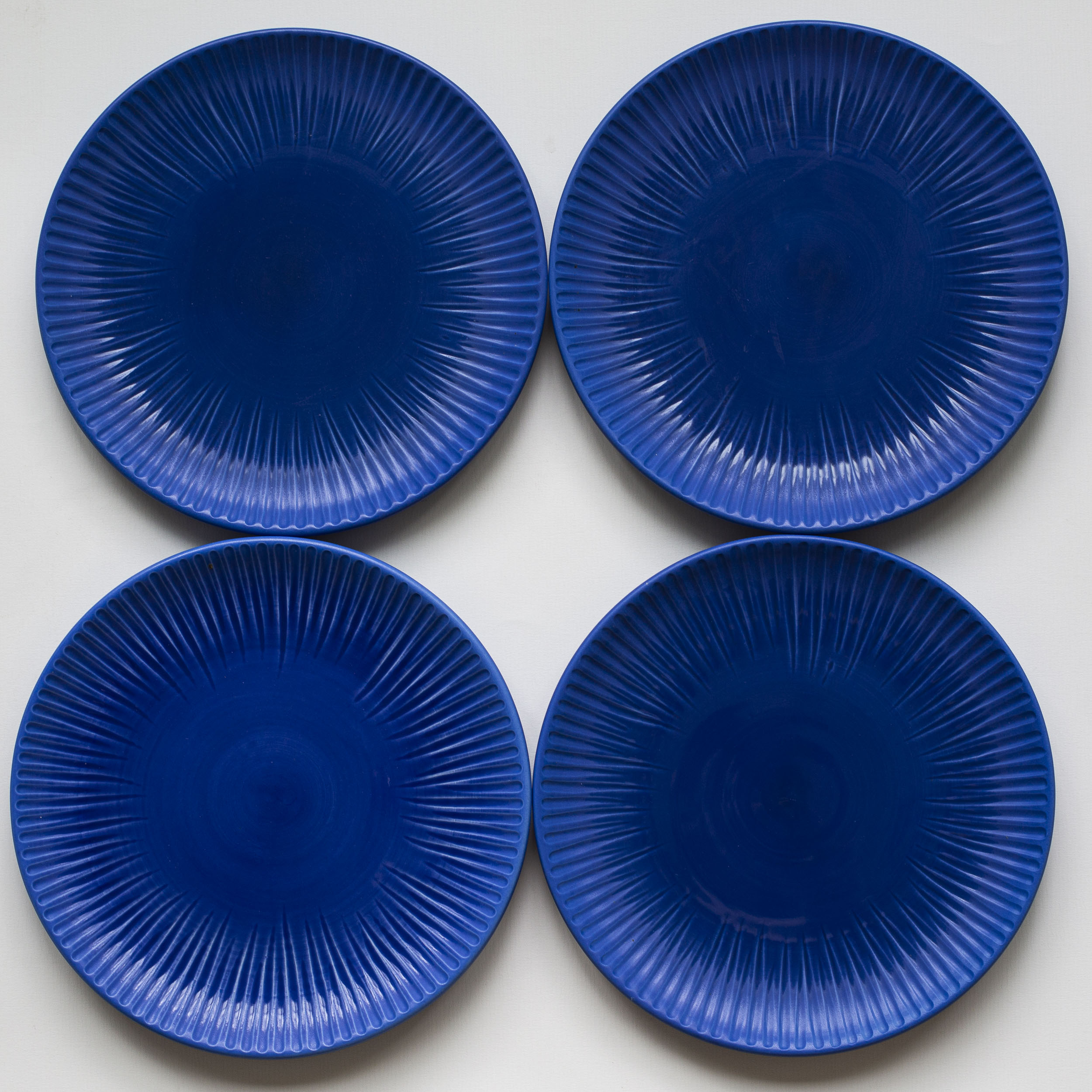 Набор из 4 синих тарелок “Seafruit”, 26 см