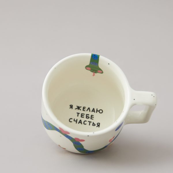 Кружка “Зеленая змея” с золотом, 350 мл