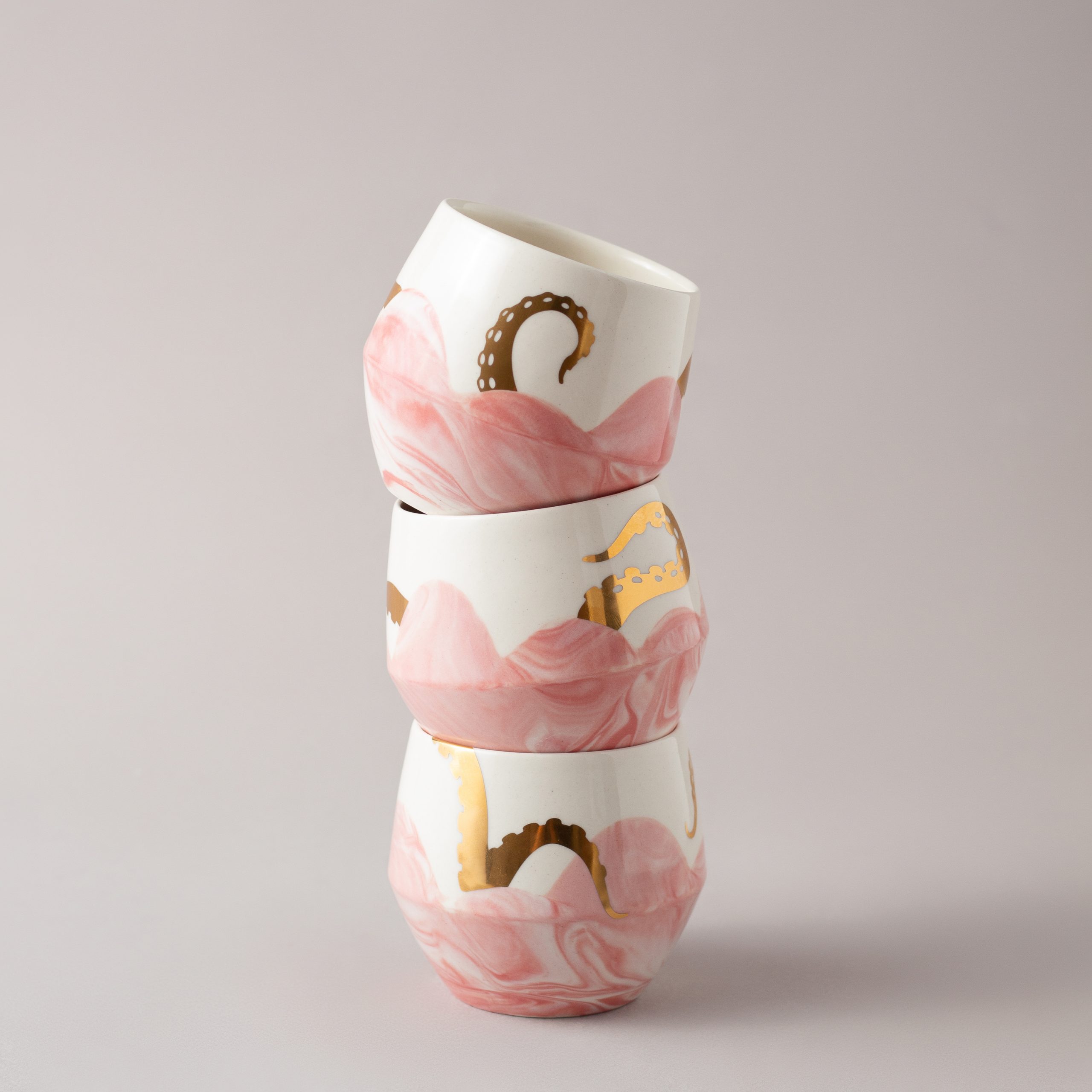 Бокал “Эффект волны” с осьминогом, 270 мл