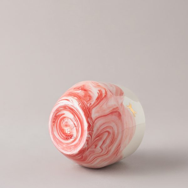 Бокал “Япония” красный с золотыми лошадками, 270 мл