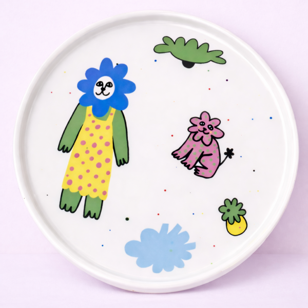 Тарелка "Девочка-цветочек" 2.0, 19 см