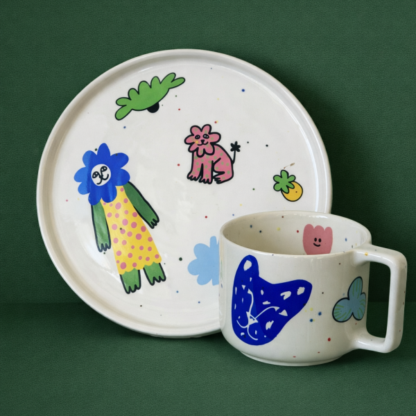 Тарелка “Девочка-цветочек” 2.0, 19 см