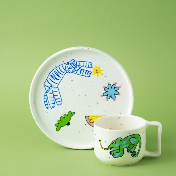 Тарелка “Синий тигр”, 19 см