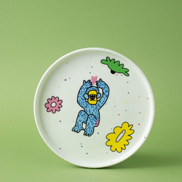 Тарелка “Голубая обезьянка”, 19 см