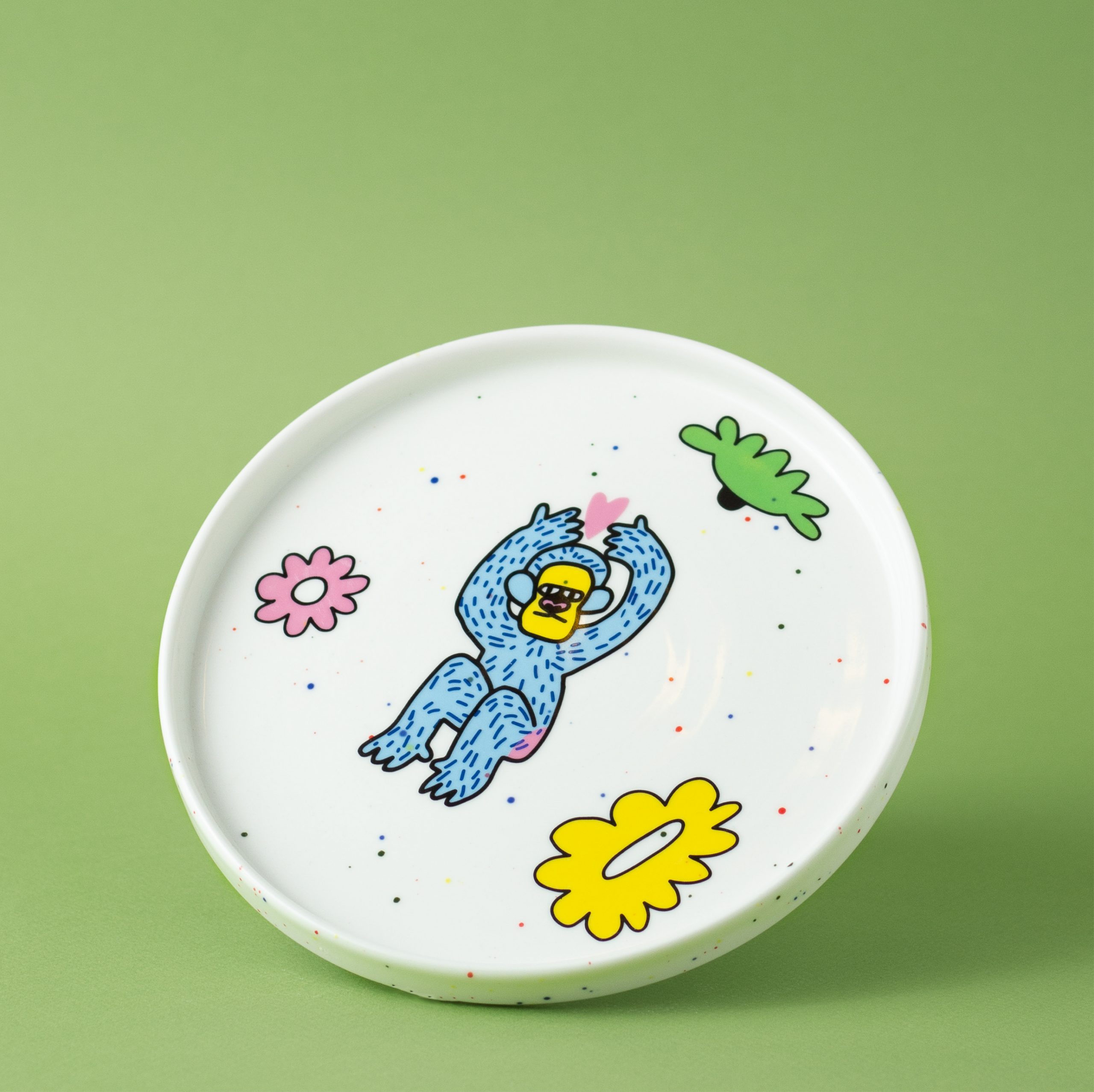 Тарелка “Голубая обезьянка”, 19 см