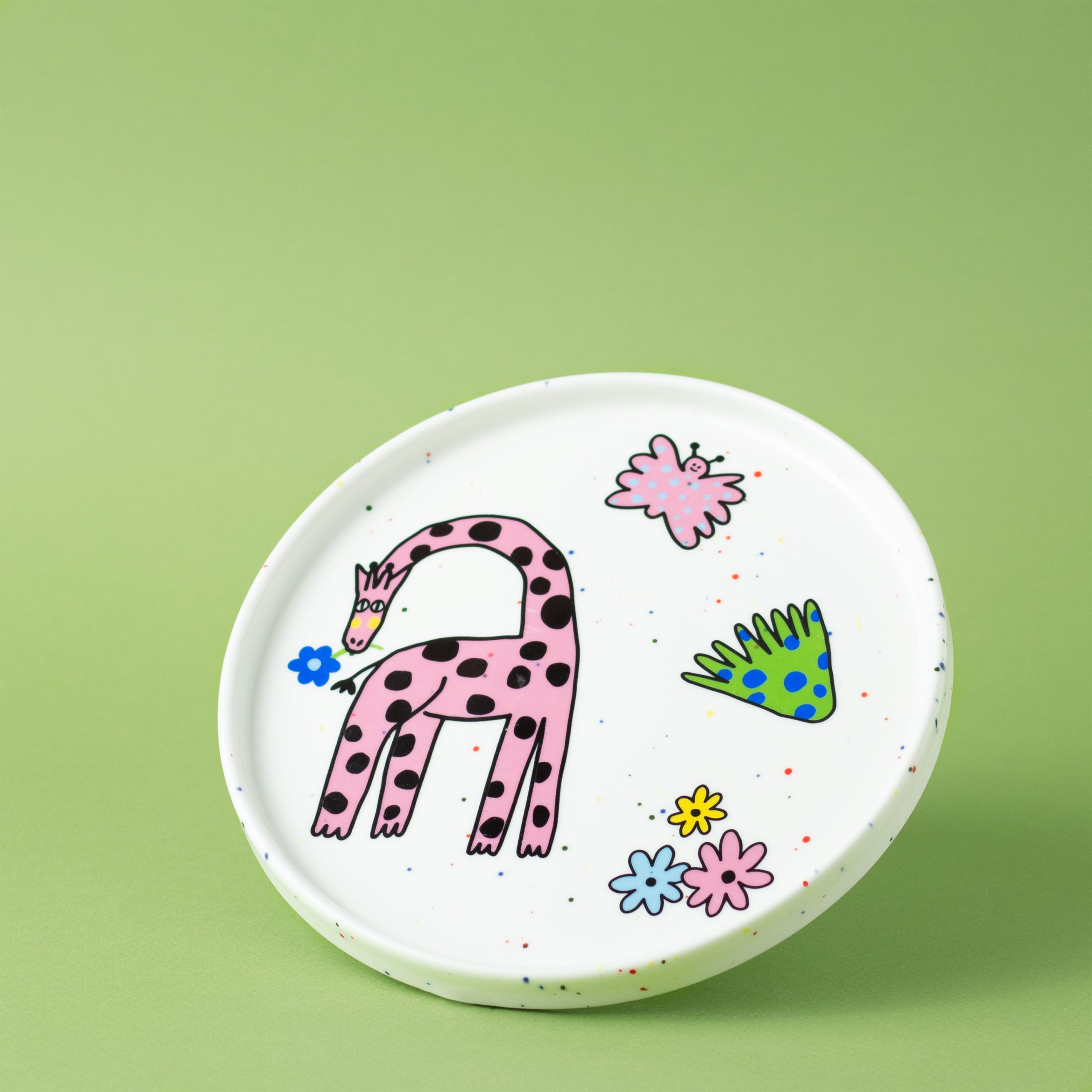 Тарелка “Розовый жираф”, 19 см