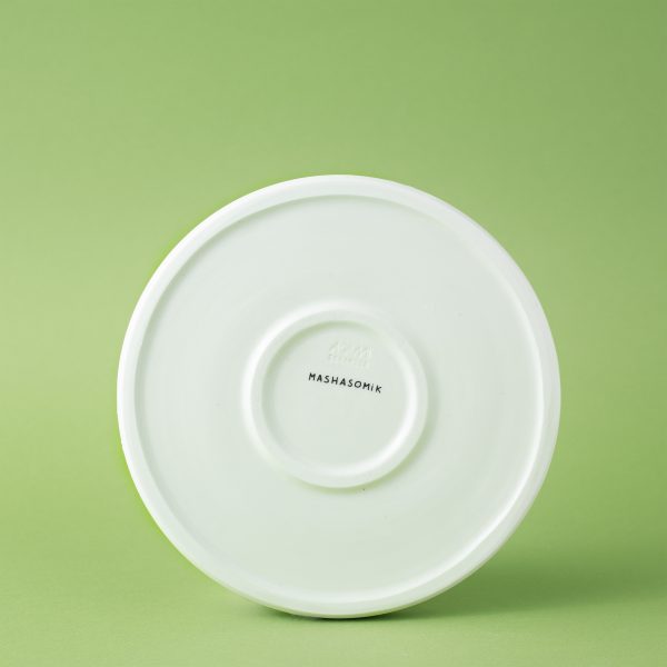 Тарелка “Желтый заяц” с вертикальным бортиком, 20 см