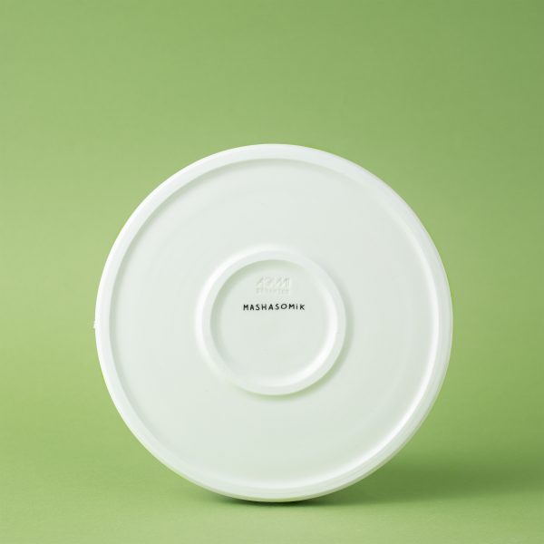 Тарелка “Зеленый заяц” с вертикальным бортиком, 20 см