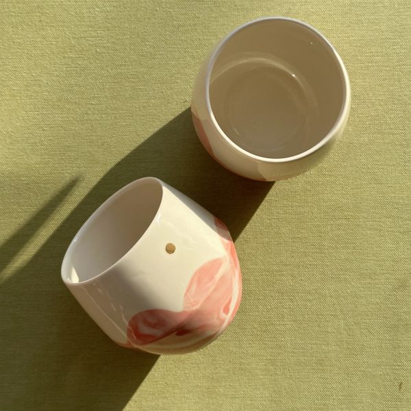 Бокал “Япония” розовый с золотым солнцем, 270 мл