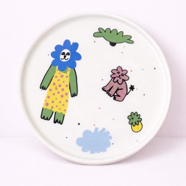 Тарелка "Девочка-цветочек" 2.0, 19 см