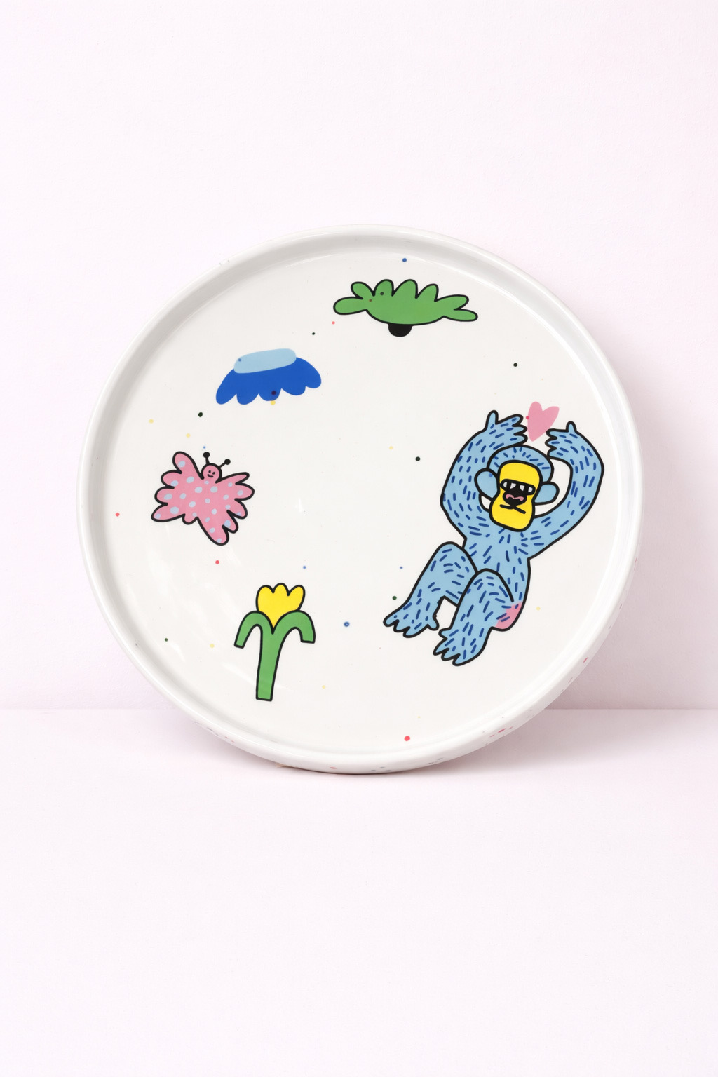 Тарелка “Голубая обезьянка”, 19 см
