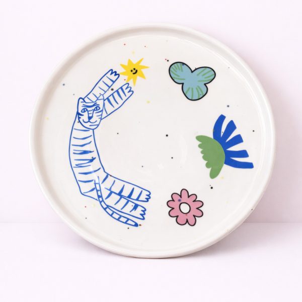 Тарелка "Синий тигр", 19 см