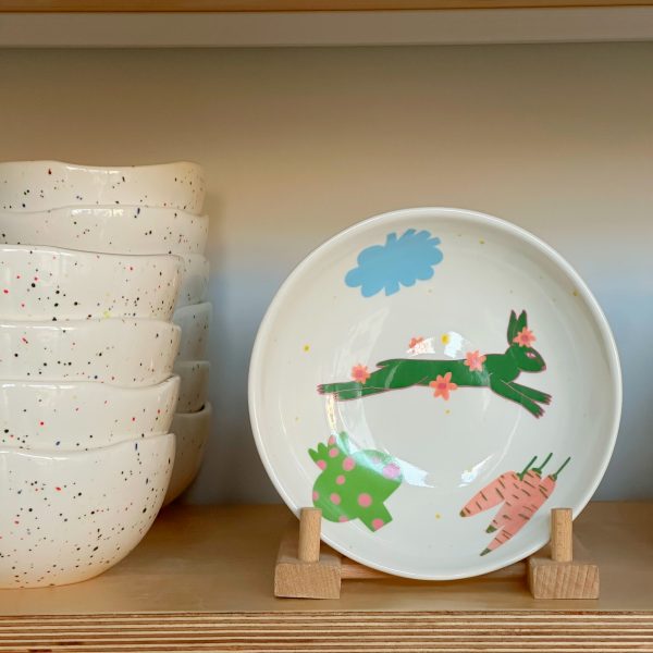 Миска “Зеленый заяц”, 17 см