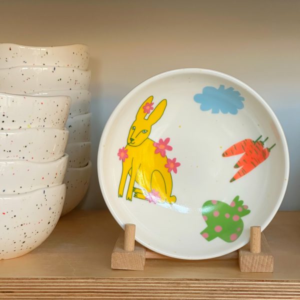 Миска “Желтый заяц”, 17 см