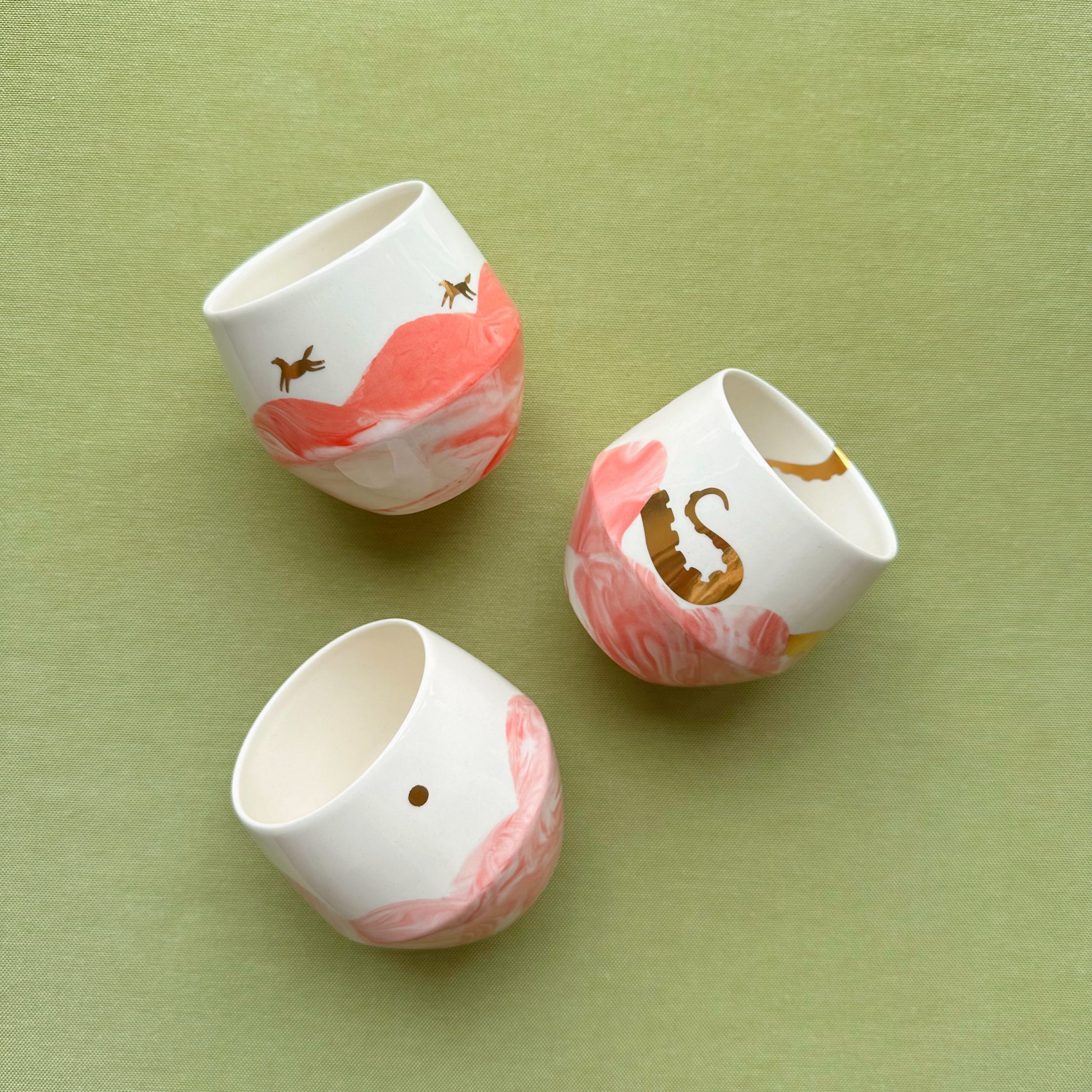 Набор из трёх бокалов “Золото”, 270 мл