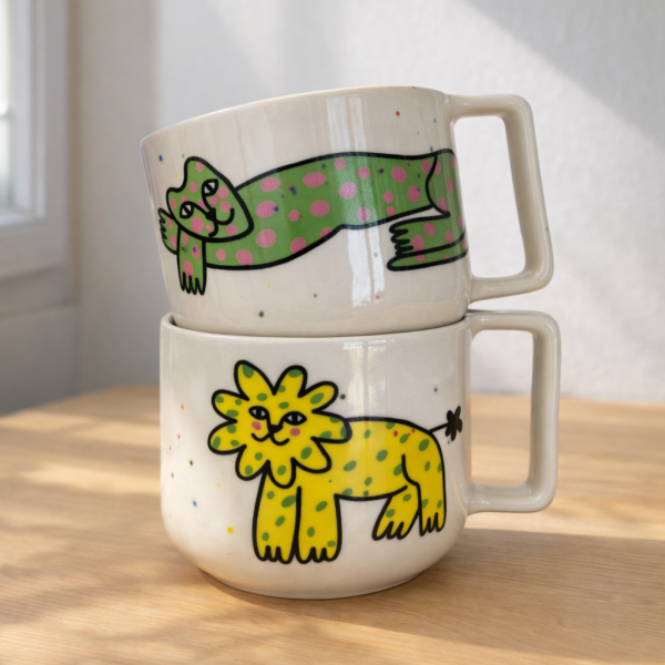 Кружка “Зеленый гепард”, 350 мл