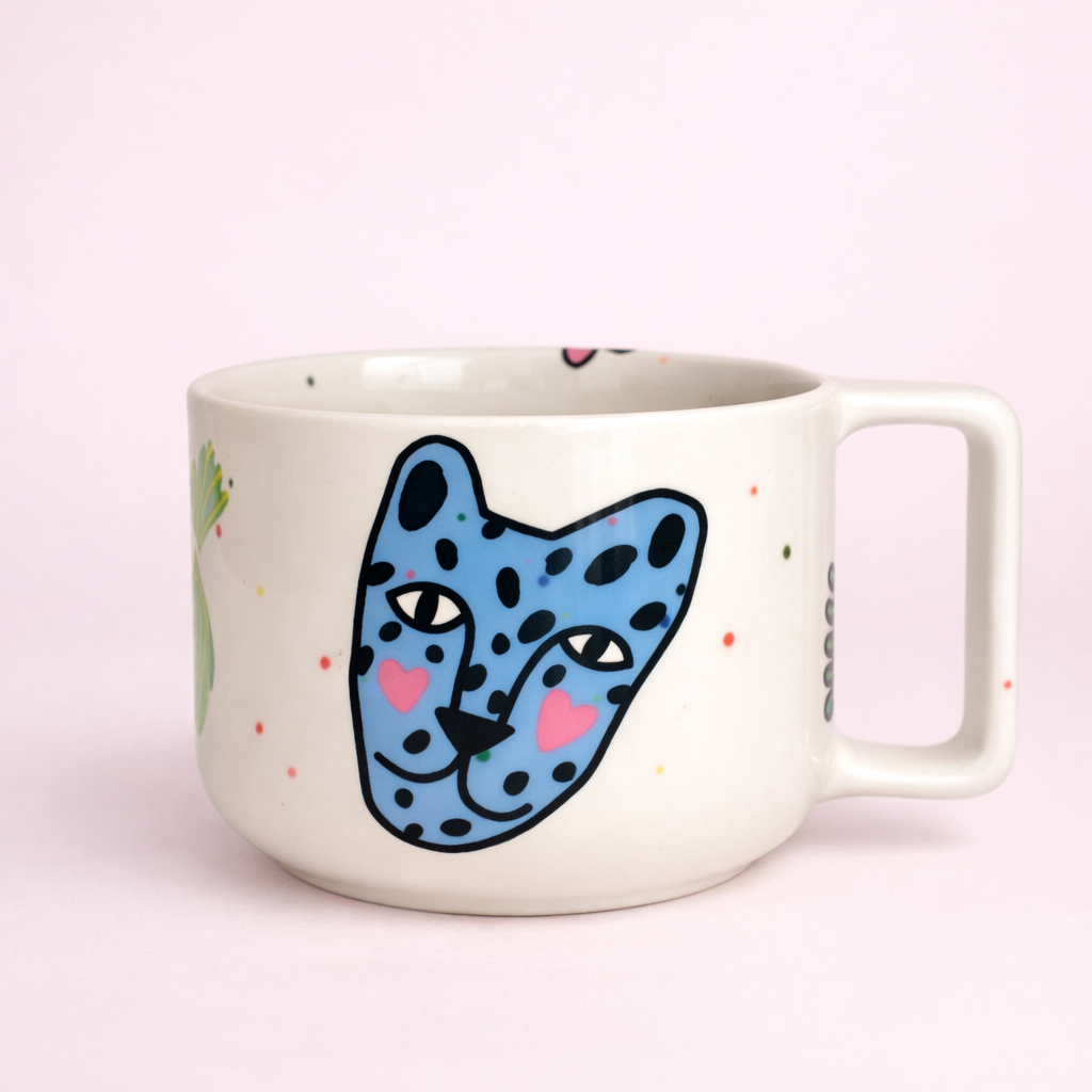 Кружка “Голова синего гепарда”, 350 мл