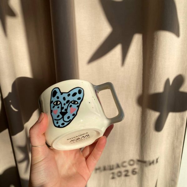Кружка “Голова синего гепарда”, 350 мл