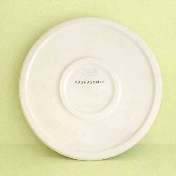 Тарелка “Зеленый заяц” с вертикальным бортиком, 20 см