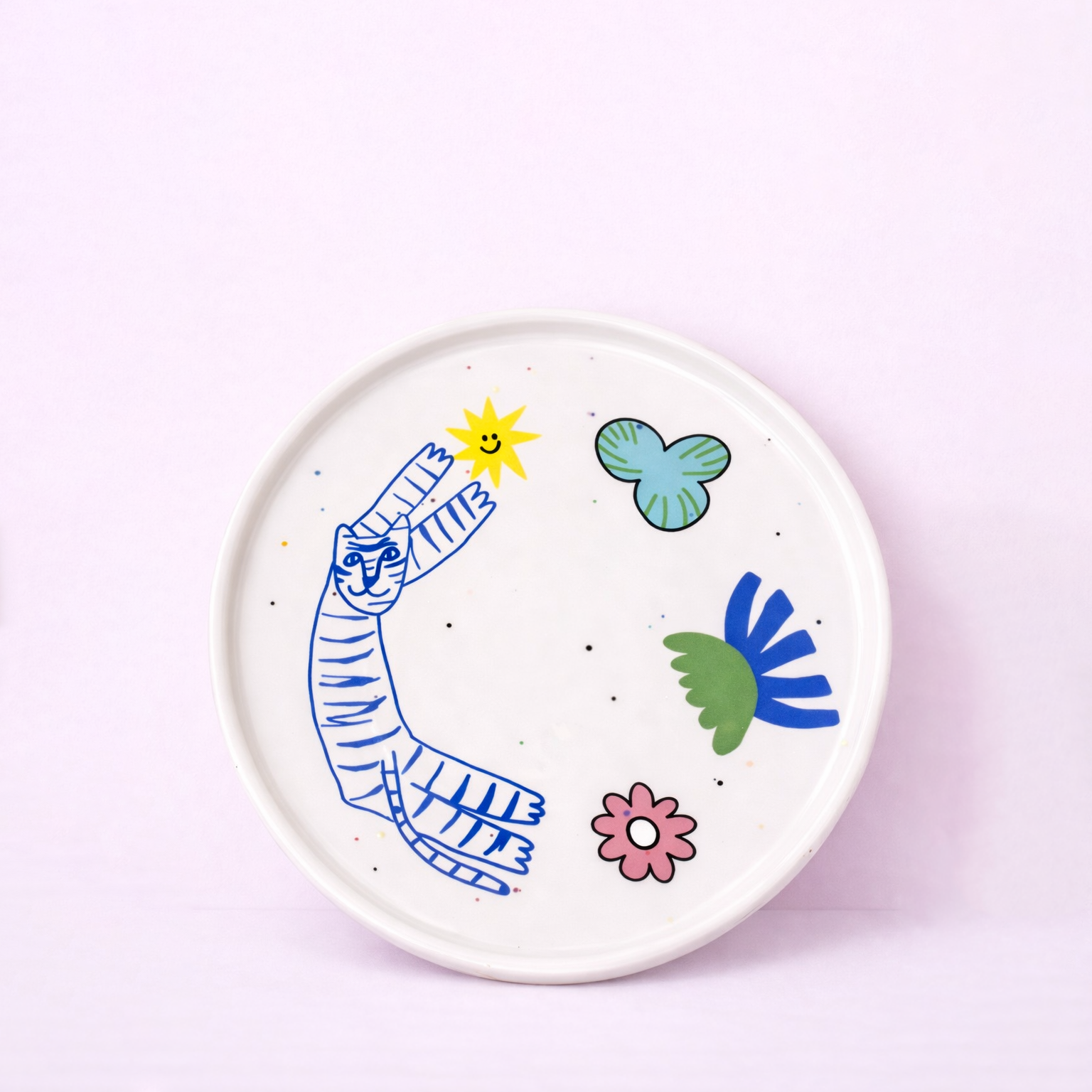 Тарелка “Синий тигр”, 19 см