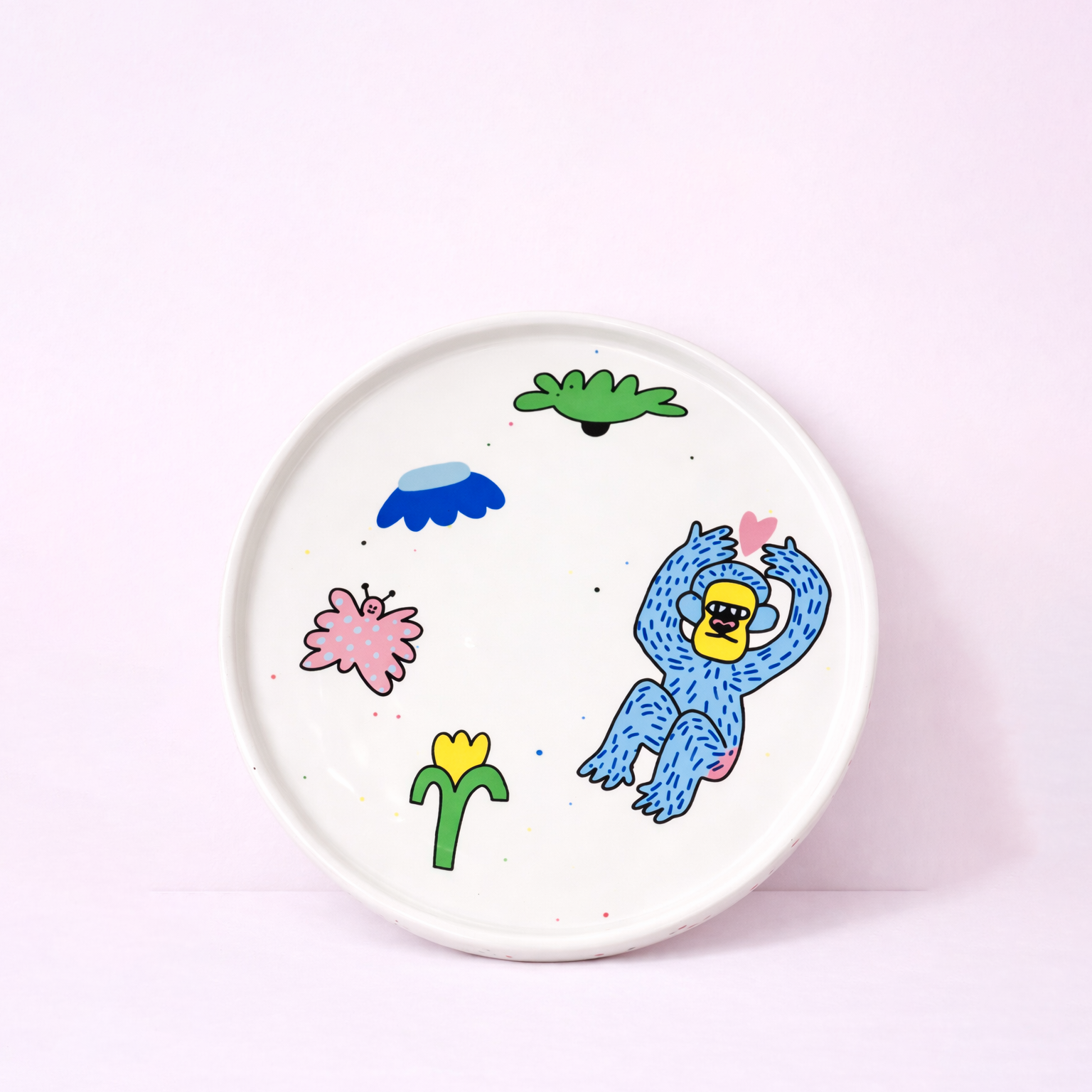 Тарелка “Голубая обезьянка”, 19 см