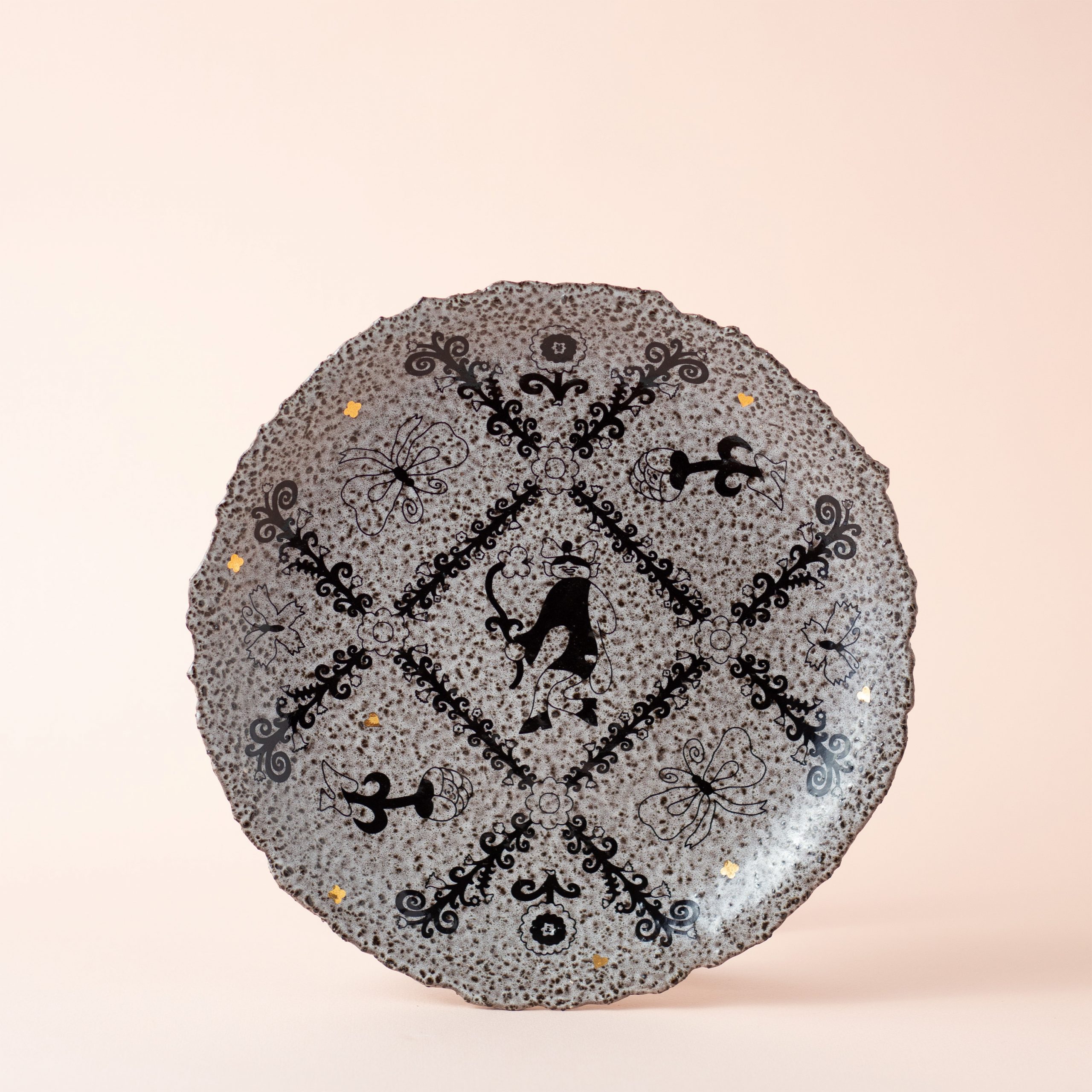 Тарелка “Цветочные грезы” с золотом, 20 см