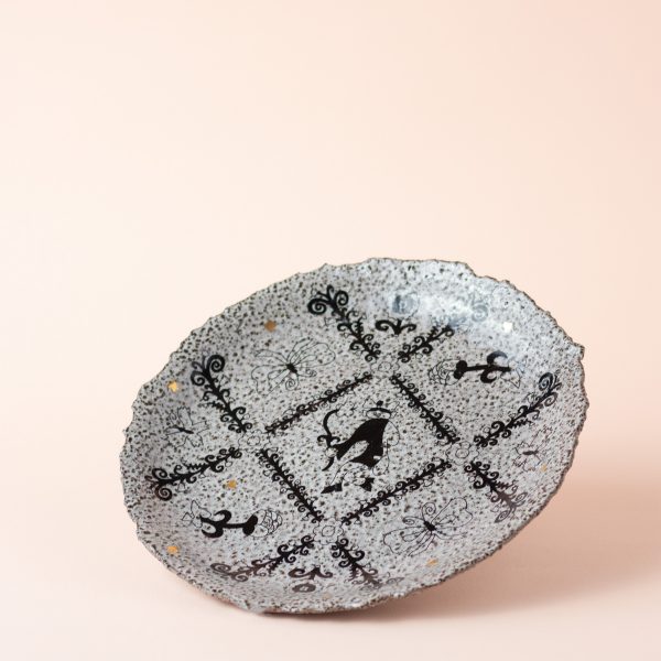 Тарелка “Цветочные грезы” с золотом, 20 см